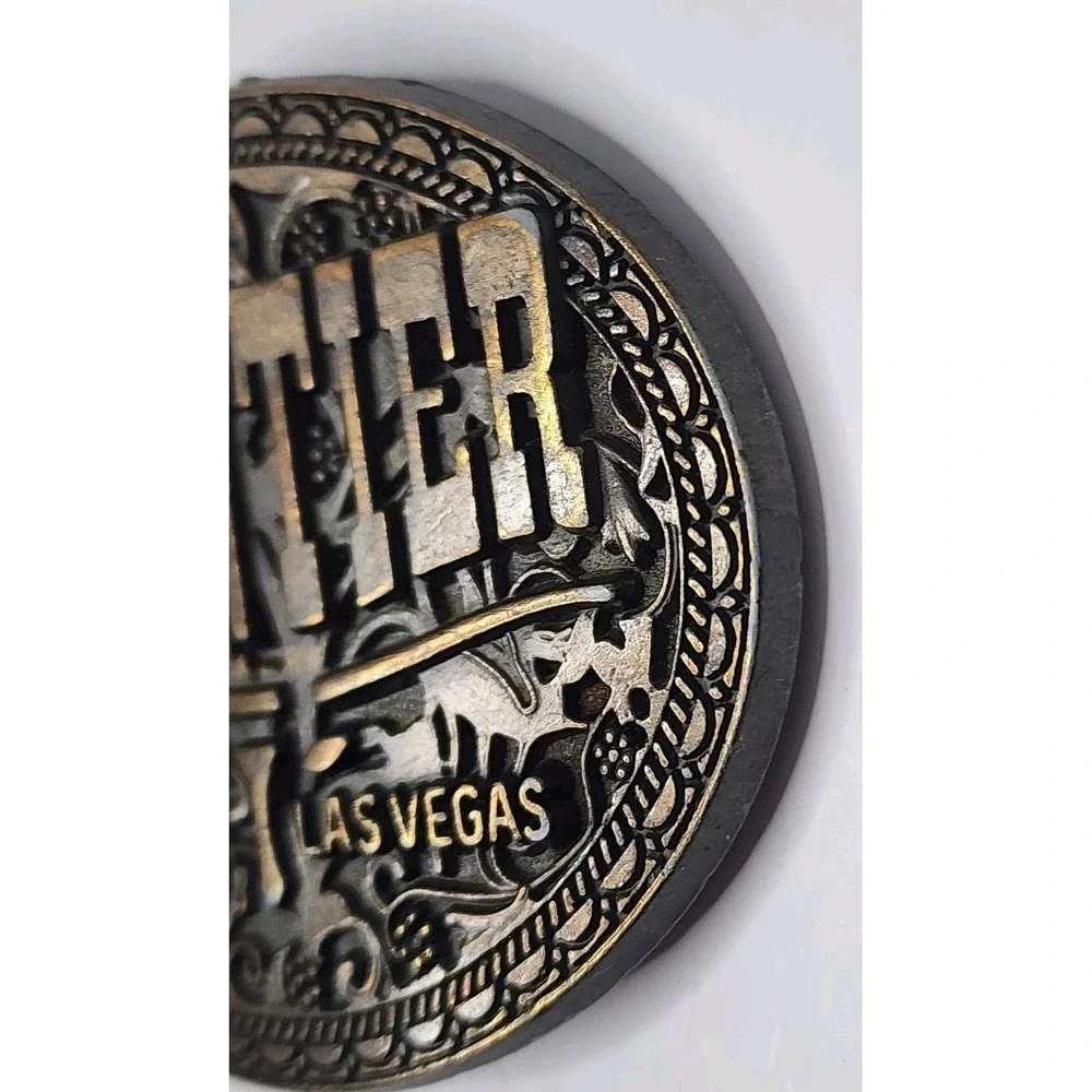 Vintage Frontier Hotel Casino Las Vegas Vintage Belt Buckle Texas Longhorn Steer